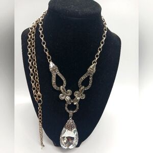 Celtic Elvish Lord of the Rings style Queen Necklace, 32 in Huge Gem.